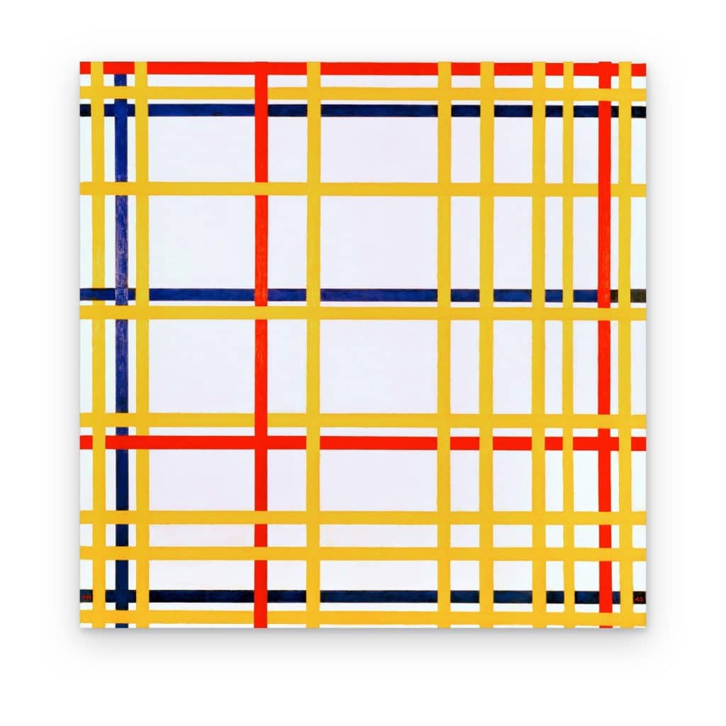 Cuadro Nueva York I de Mondrian impreso en canvas