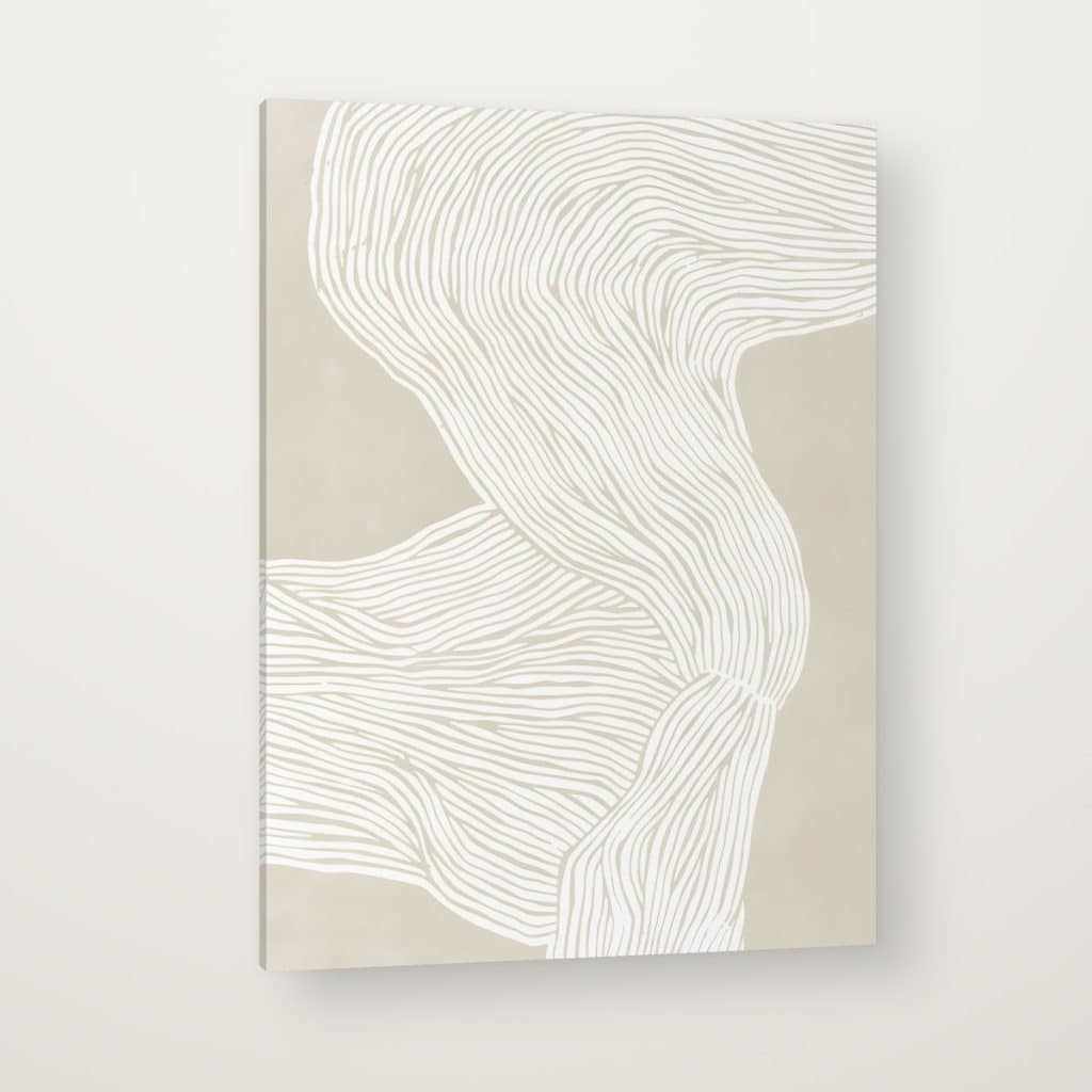 Ondas de Lino en canvas con canto en espejo