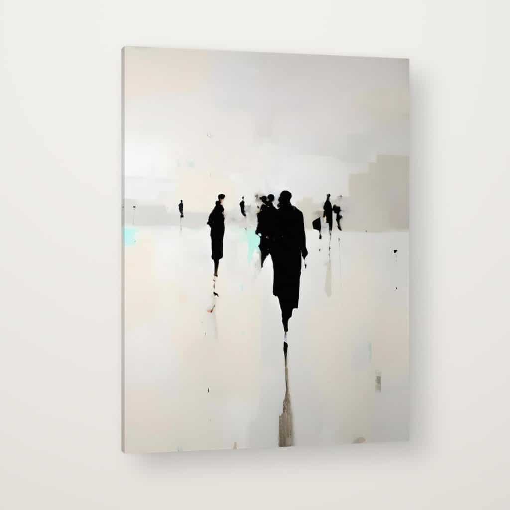 Paseo en la Niebla en canvas con canto en espejo
