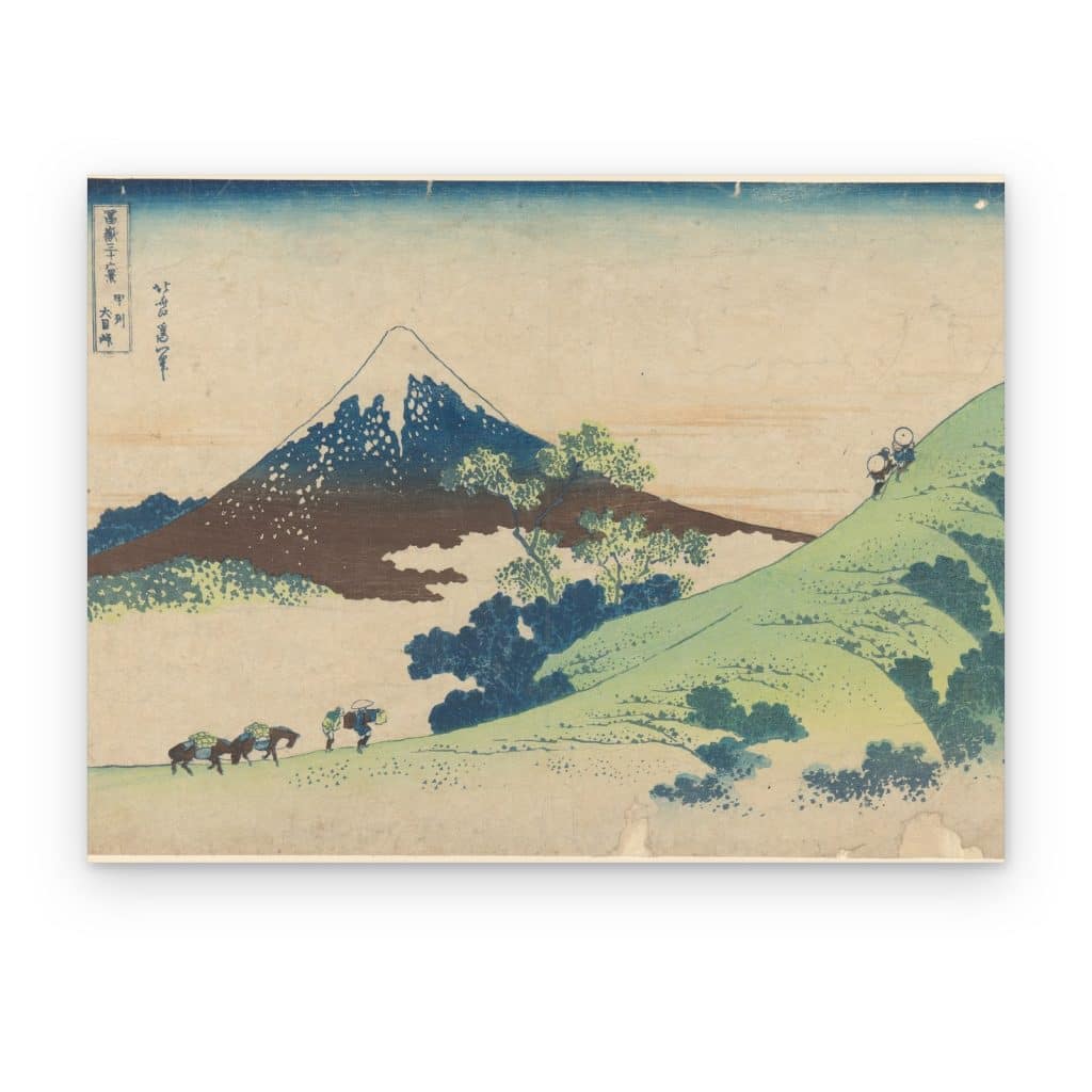 Cuadro Paso de Inume de Hokusai impreso en canvas