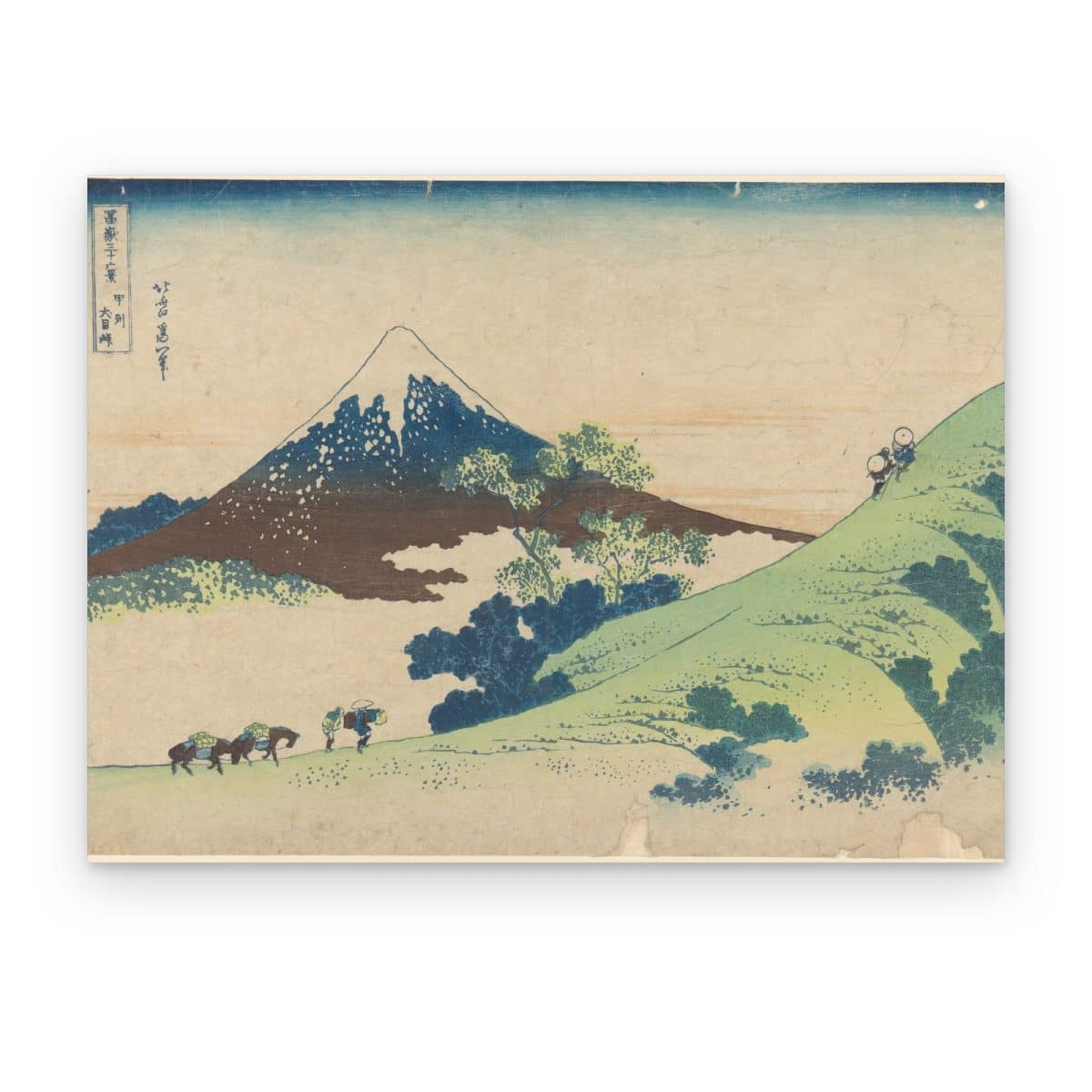 Cuadro Paso de Inume de Hokusai impreso en canvas