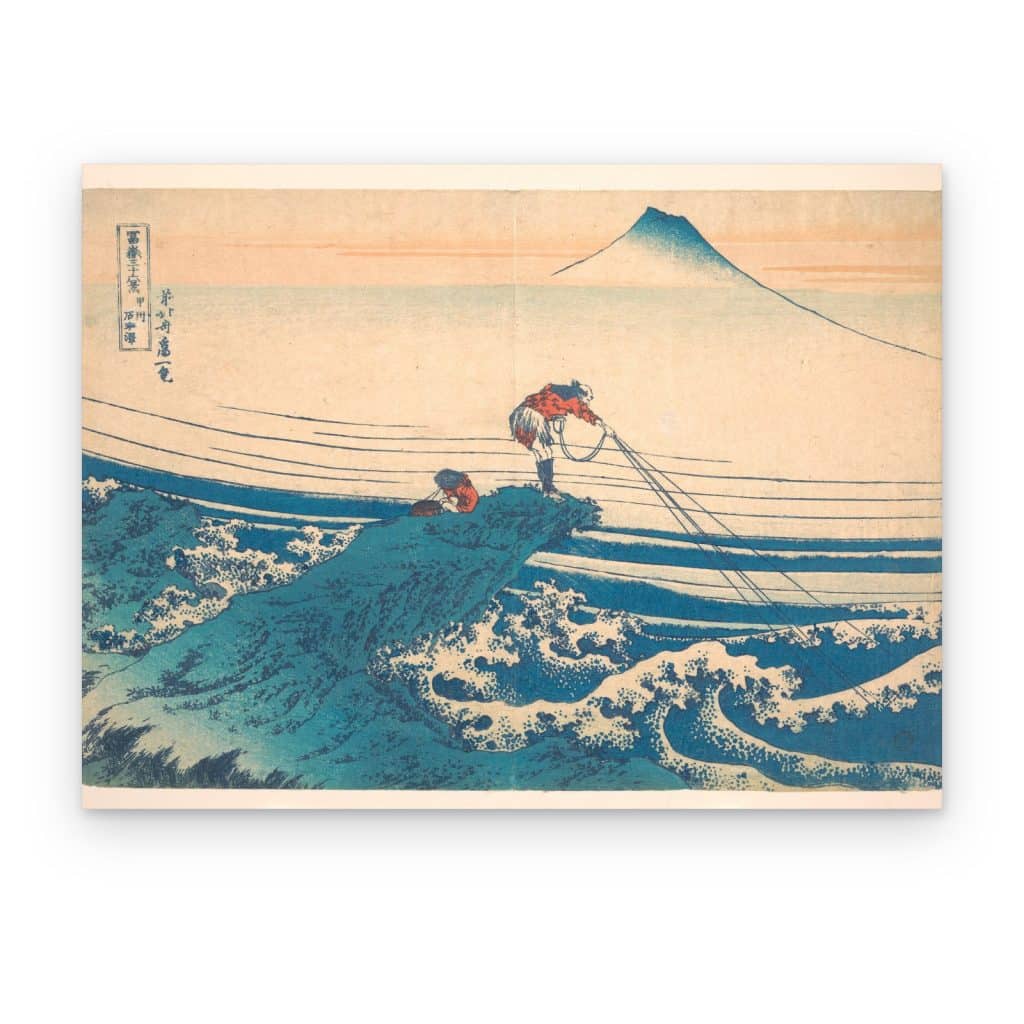 Cuadro Pescador en Kajikazawa de Hokusai impreso en canvas