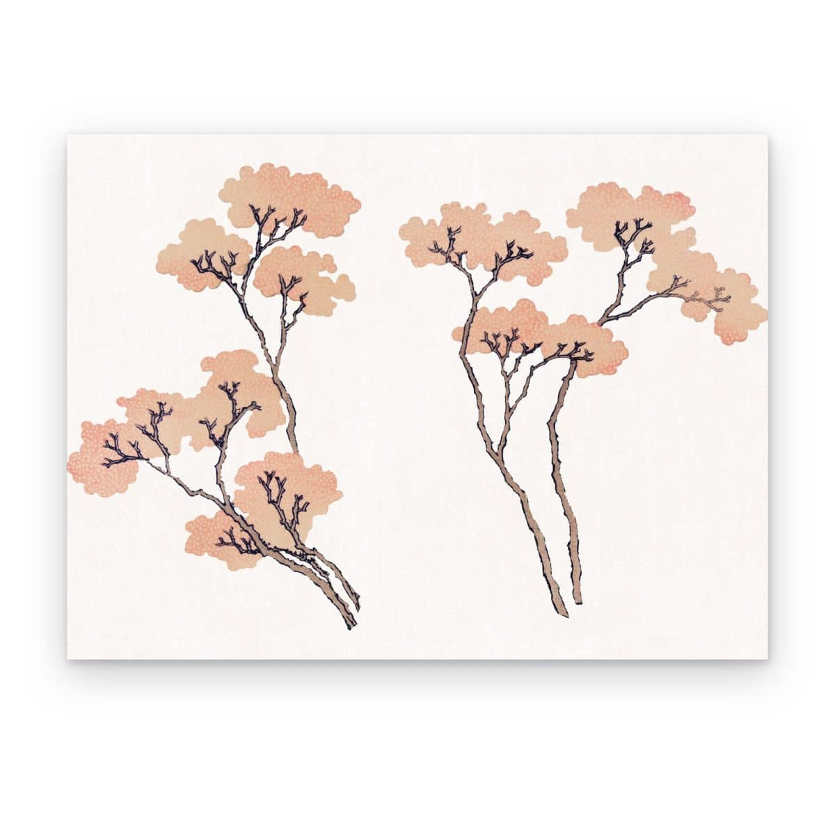 Cuadro Ramas de Cerezo de Hokusai impreso en canvas