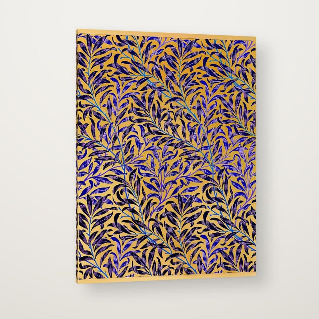 Ramas de Sauce de William Morris en canvas con canto en espejo