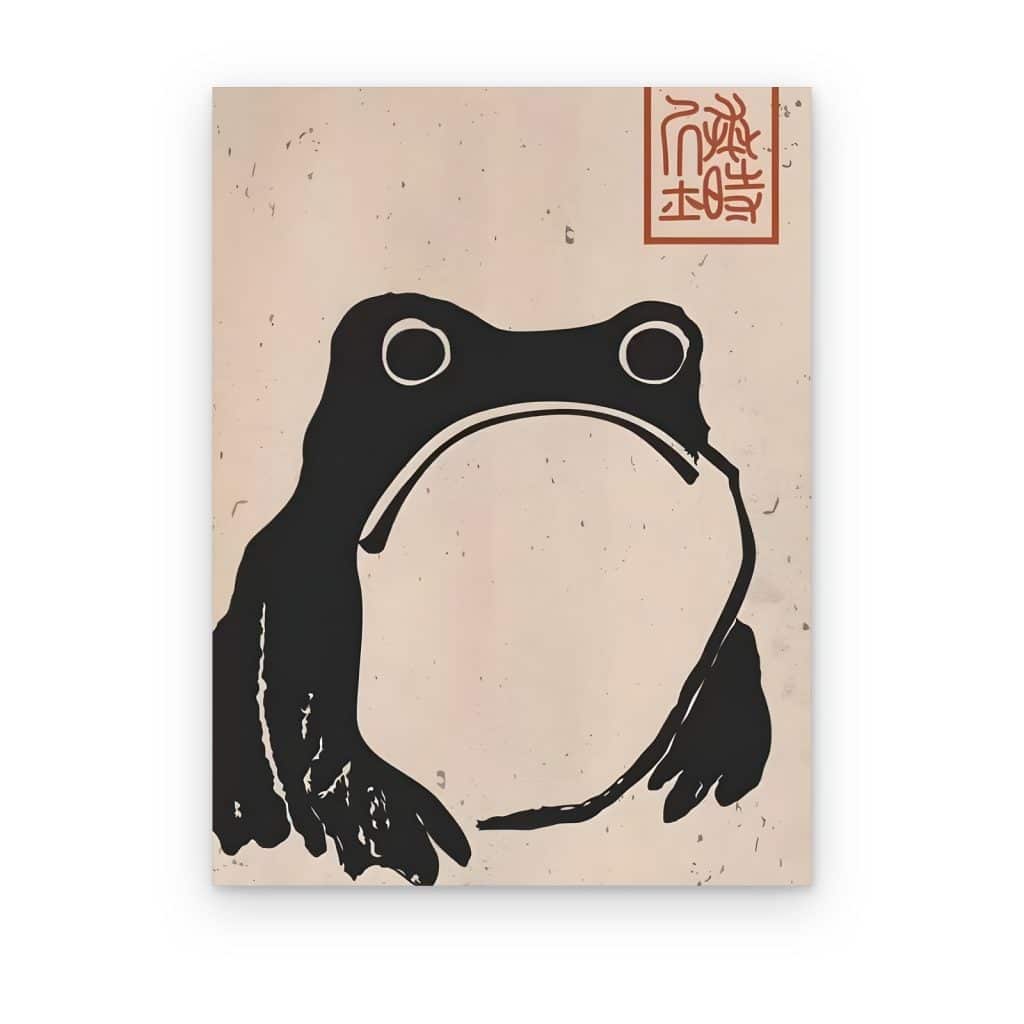 Cuadro Rana Japonesa de Matsumoto Hōji impreso en canvas