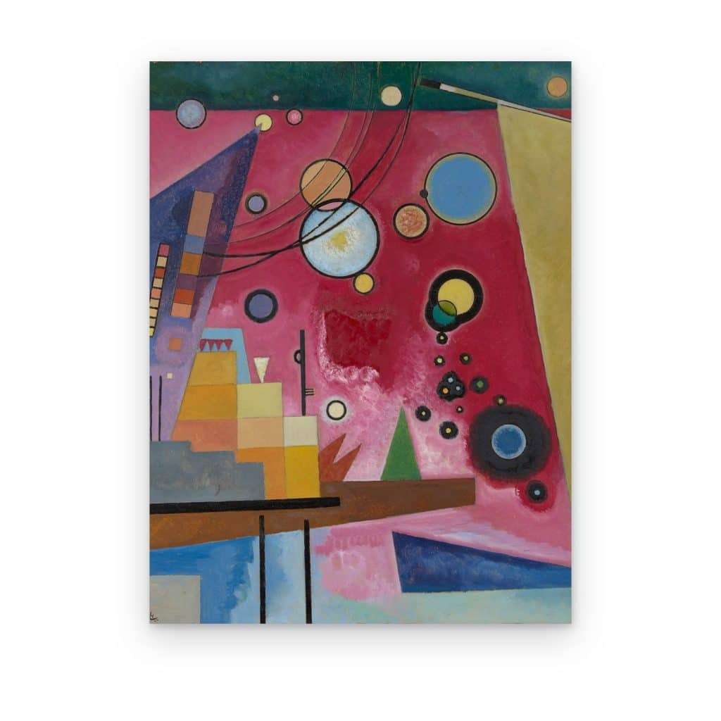 Cuadro Rojo Intenso de Kandinsky impreso en canvas