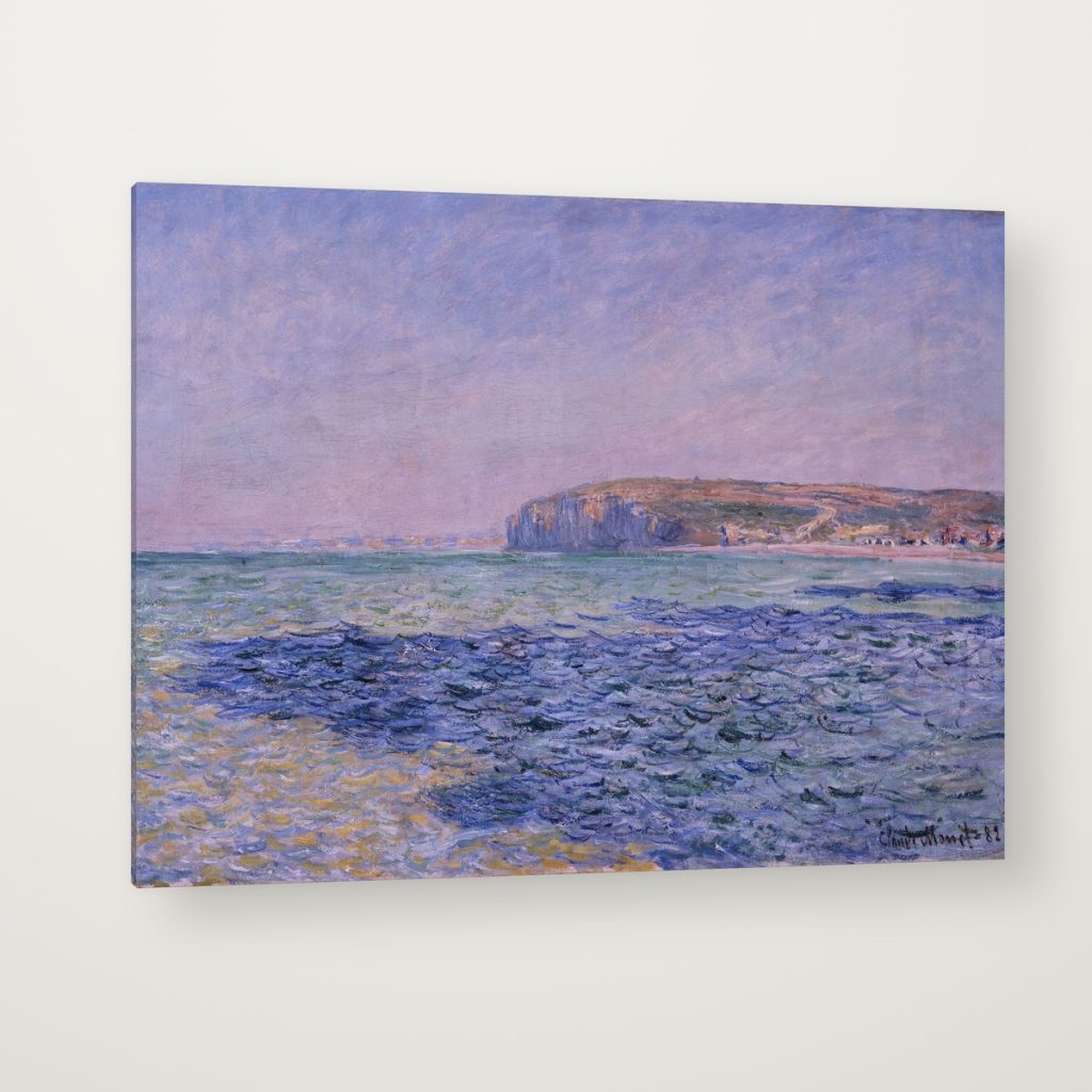 Sombras sobre el Mar en Pourville de Monet en canvas con canto en espejo