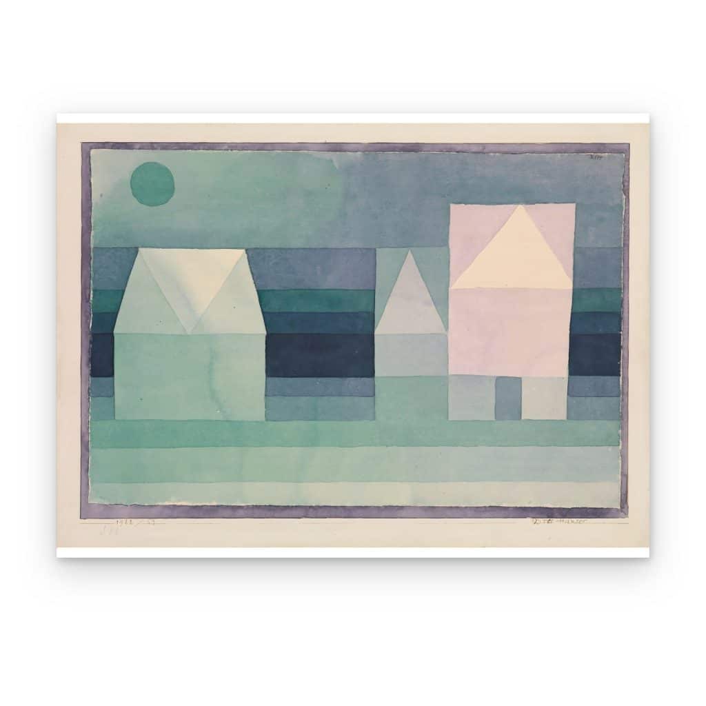 Cuadro Tres Casas de Klee impreso en canvas