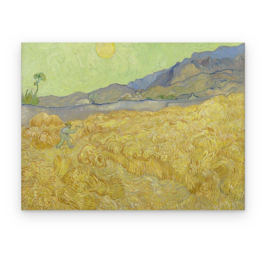 Cuadro Trigal con Segador de Van Gogh impreso en canvas