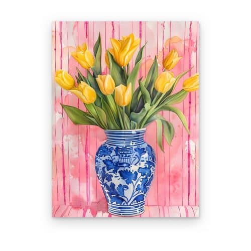 Tulipanes y Porcelana