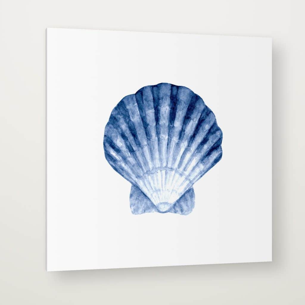 Vieira Azul en canvas con canto en espejo